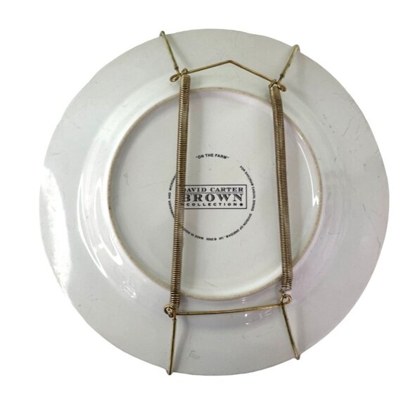 Chicken Rooster Plates On the Farm David Carter Brown for Sakura Vintage 2002 - Picture 5 of 9